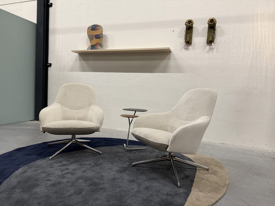 Image 1 of 2 Leolux Lanah Swivel Armchairs 