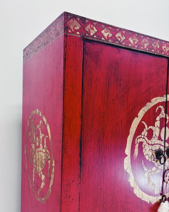 Rode Chinese Kabinet – Opbergkast, Wood (photo 5 of 11)