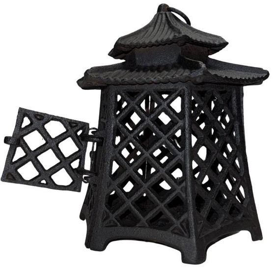 Farol japonés antiguo de pagoda - Hierro fundido macizo 3,8kg - 24cm Decoración jardín zen - Farol Toro (photo 7 of 9)