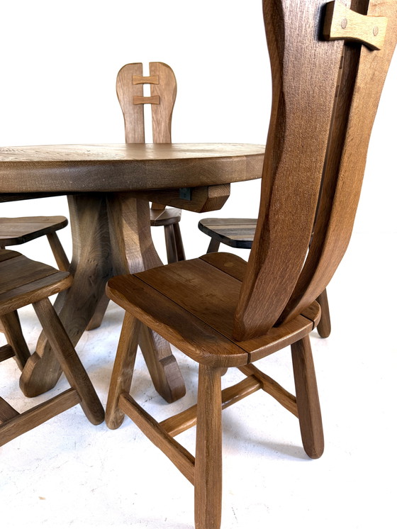 Image 1 of Brutalist dining set, De Puydt, Belgium ‘70