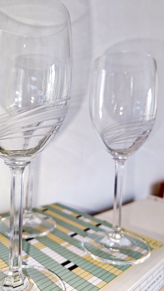 Image 1 of 4x Spiegelau Kristall Weingläser 80er Jahre