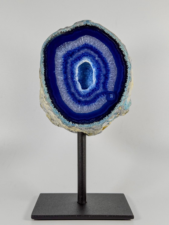 Image 1 of Blauw agaat op standaard