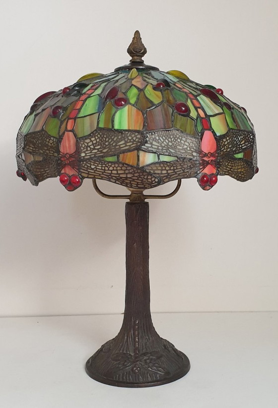 Image 1 of Tiffany table lamp 6 Dragonfly