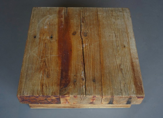 Image 1 of Kleiner Couchtisch aus Kiefernholz im Stil des Brutalismus, 1970er Jahre