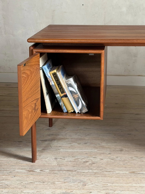 Scrivania vintage scandinava in teak, Danimarca – Scrivanie, Scandinavian (photo 8 of 12)