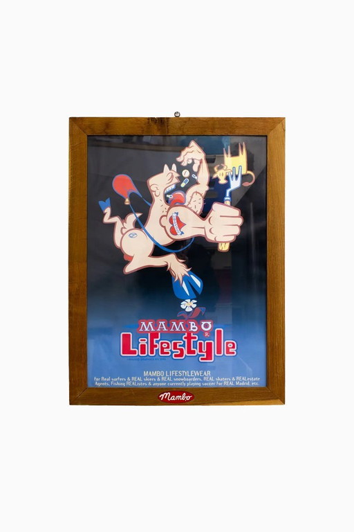 Unique collectable 1995 Mambo Lifestyle poster in original frame