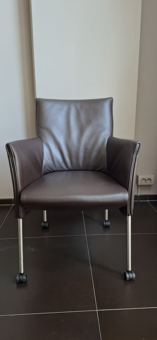 6 KING METAL Armchairs by Jan Neggers – eetkamerstoelen, Leather (photo 2 of 13)