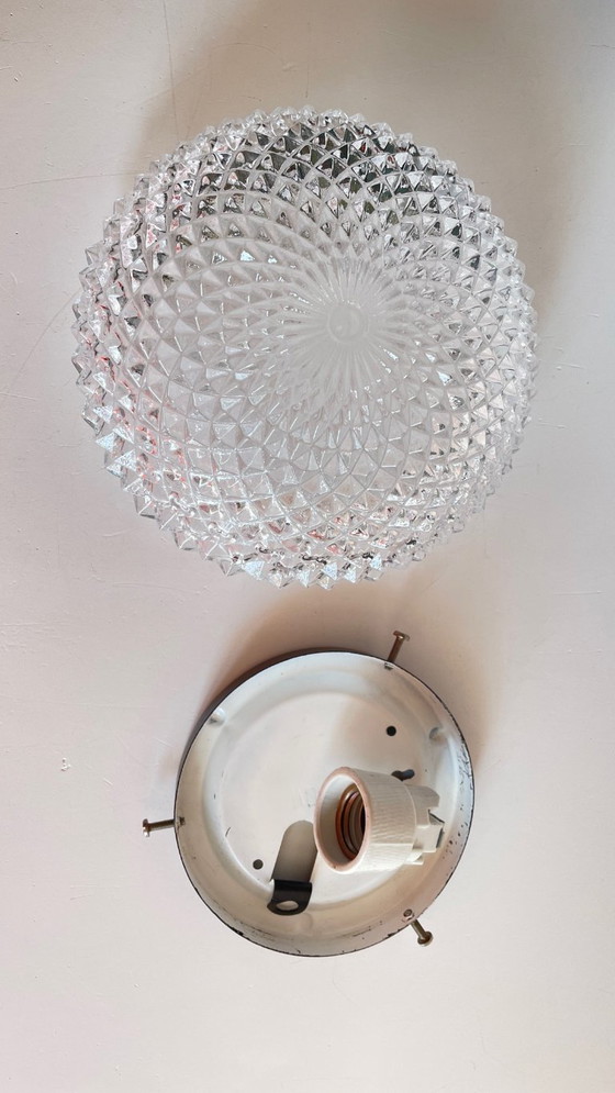 Image 1 of Lampada da soffitto in semicristallo anni '50