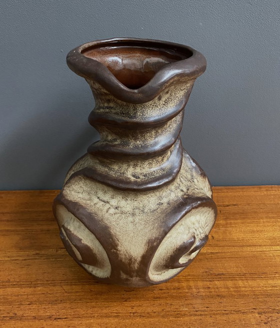 West Germany Vase by Carsten Tonnieshof Model 6034-25 Brutalist – Ceramic (photo 12 of 12)