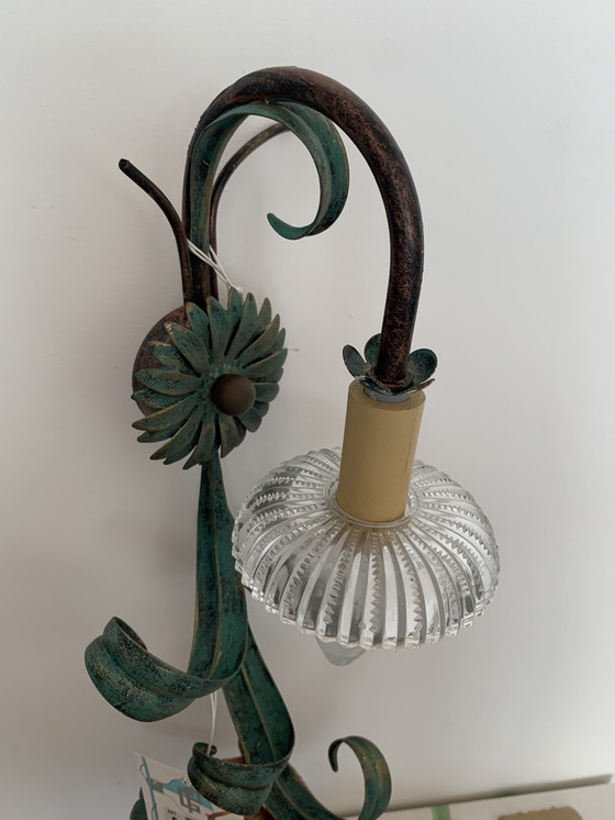 Image 1 of Vintage hand-worked iron wall lamp