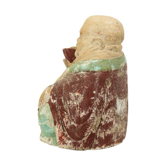 Image 1 of Grote Lachende Boeddha XL Hout