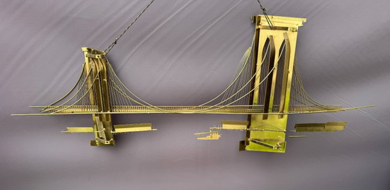 Scultura da parete Curtis Jere Brooklyn Bridge – Decorazioni murali, Metallo, Ottone (photo 20 of 27)