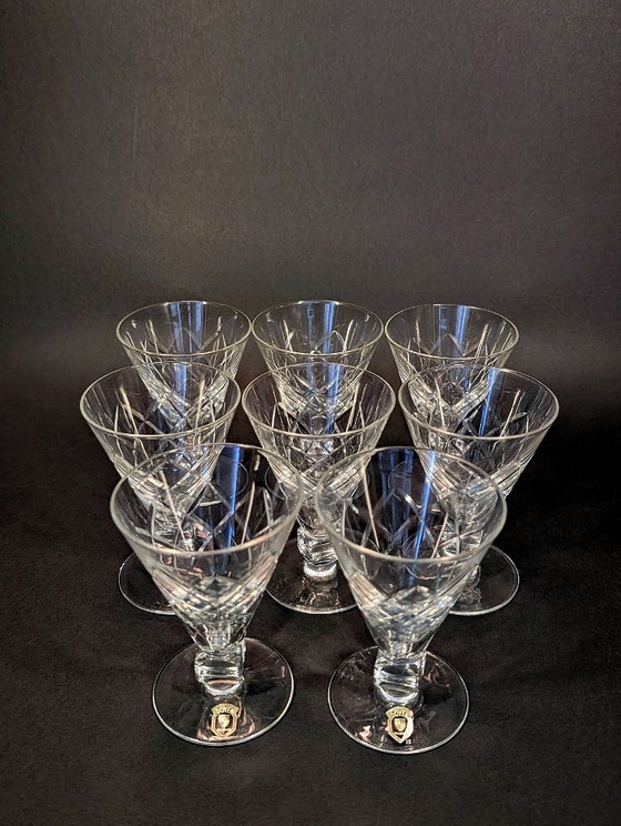Image 1 of 8 vasos pequeños "Vietnam" estilo Art Déco (Doyen) reactivos a la luz UV