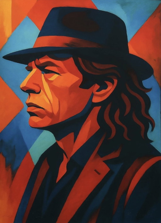 Karmen Moccha: "Mick Jagger”. Handgesigneerd en genummerd.