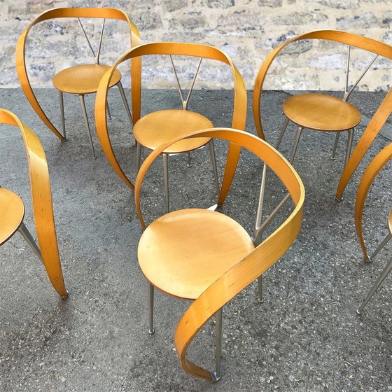 Image 1 of Set di 6 sedie “Revers” di Andrea Branzi per Cassina, 1990