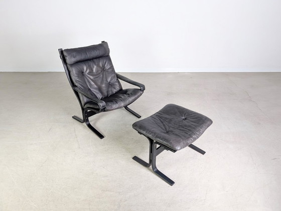 Image 1 of Siesta Armchair Westnofa Vestlandske Ingmar Relling Ottoman Vintage