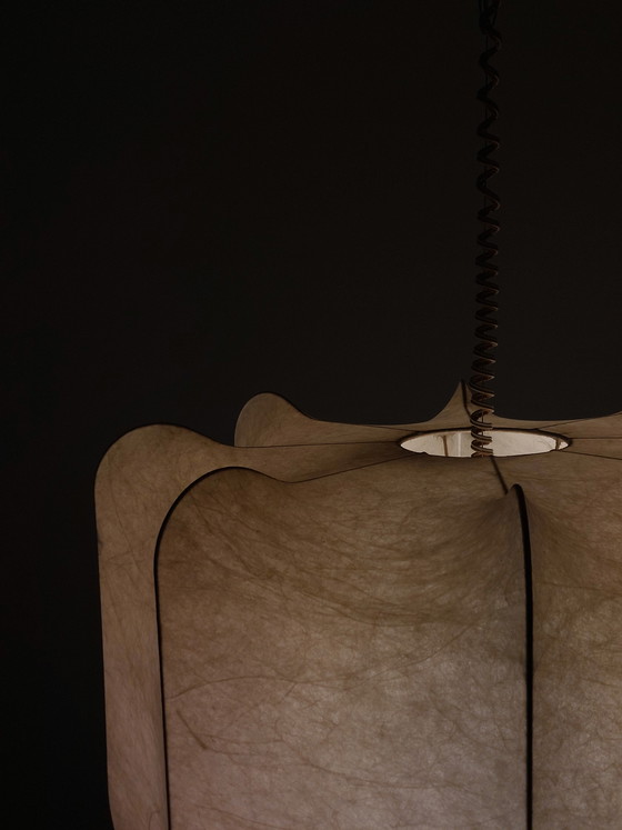 Image 1 of Very large vintage Cocoon pendant lamp by Friedel Wauer for Goldkant