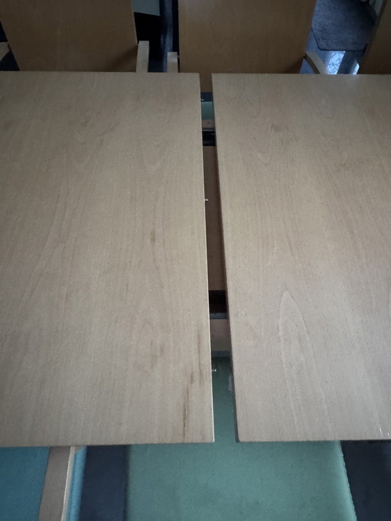 Image 1 of Thonet extendable dining table with 7 Thonet chairs