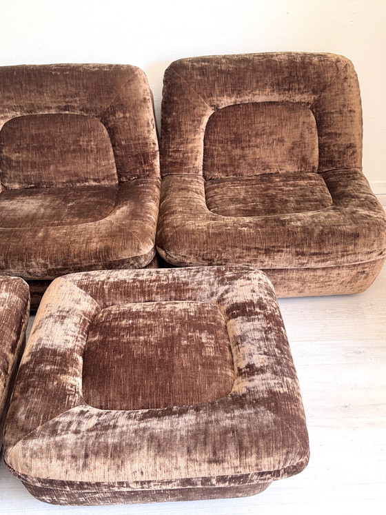 Image 1 of Modulaire vintage lounge set – jaren 70 – velvet