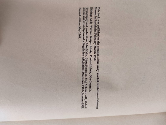 Image 1 of Catálogo de la exposición 'Andy Warhol - Moderna Muséet, Estocolmo', 1968