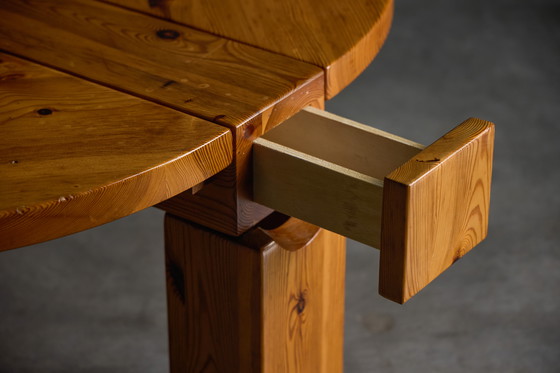 Image 1 of Brutalist Pine Wood Coffee Table, Sweden, 1970s