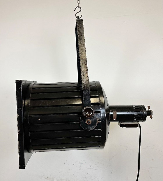 Image 1 of Großer, antiker schwarzer Theaterscheinwerfer, 1960er Jahre