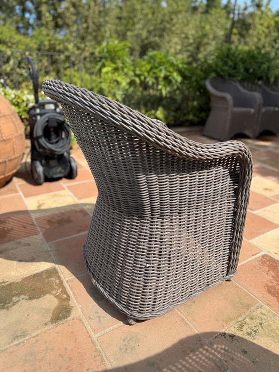 Image 1 of x6 Eetkamerstoelen Riviera van imitatiewicker