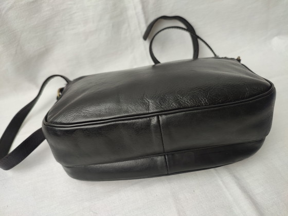 La Moda Shoulder Bag Black Leather Made In Italy Timeless Beautiful (photo 7 of 15)