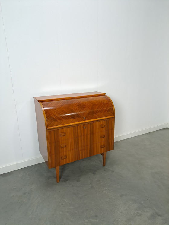 Image 1 of Bureau secret suédois avec tiroirs, bureau scandinave