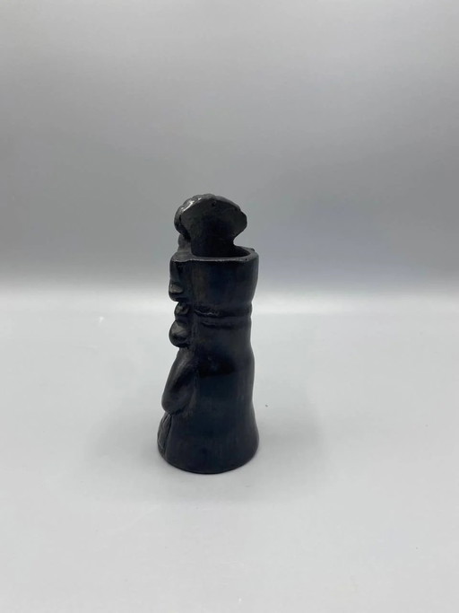 Statuetta raffigurante una dea con copricapo a ventaglio, in stile messicano. – servies (photo 2 of 6)