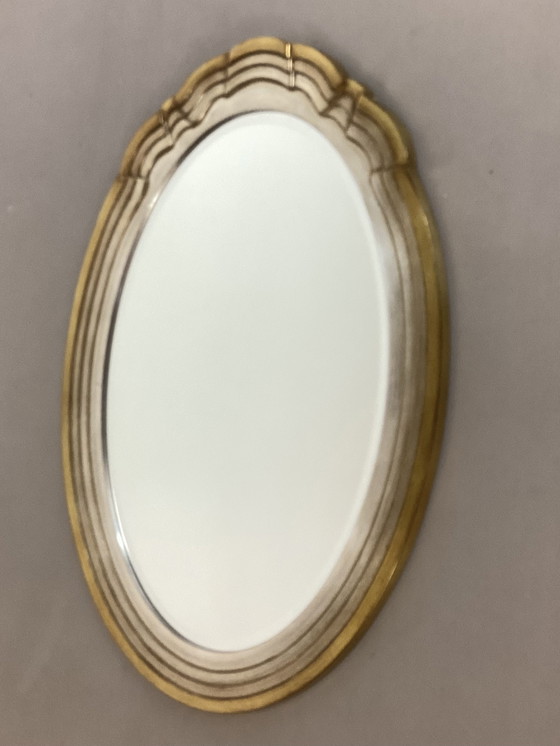 Image 1 of Vintage Deknudt seventies facet mirror Hollywood Regency 