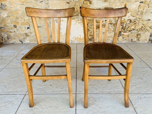 Vintage Bistrostühle von Luterma, 1950er, 2er Set