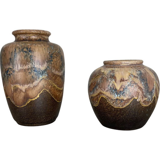 Paire de vases en céramique "lava" de Dümler et Breiden, Allemagne, années 1960