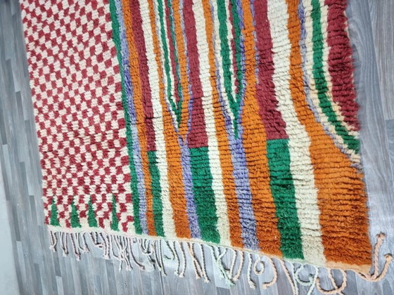 Image 1 of Mehrfarbige Berber-Tapis aus Leinen, 300 cm x 150 cm