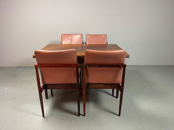 Elegante Tavolo da Pranzo Allungabile in Palissandro Design Mid-Century. Scandinavia, anni '60., Set da pranzo (foto 3 di 15)