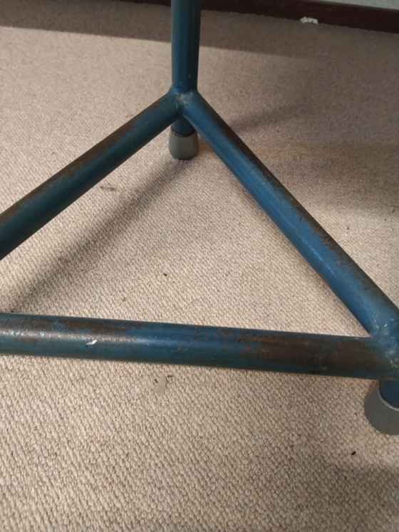 Authentic Vintage Industrial School Stool / Practical Stool – 1960s/1970s – Metal, Wood (photo 8 of 15)