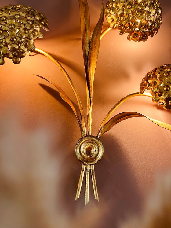 Image 1 of Italian Palladio Hydrangea Wall Lamp