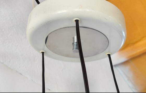 Image 1 of Vintage hanglamp, verchroomd metaal, origineel uit de jaren 70.