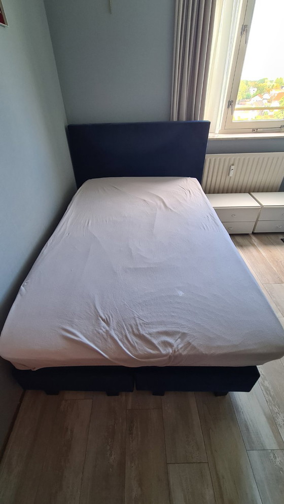 1 Persoons Boxspring Bed Van 120cm Breed – haco, Bedden, Textile, Velvet (photo 2 of 5)