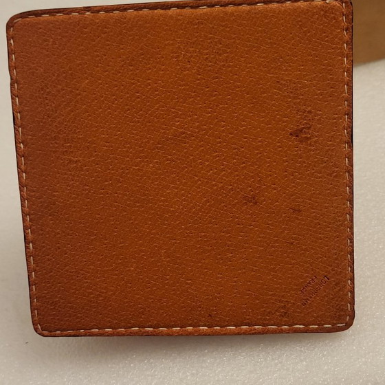 Image 1 of Longchamp leather pipe holder, 1950s-60s, Made in France