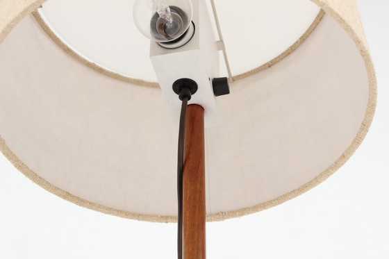 Image 1 of as new! DOMUS Danish Mid - Century eccentric Teak Table Lamp, Vintage Table Lamp with adjustable Lampshade