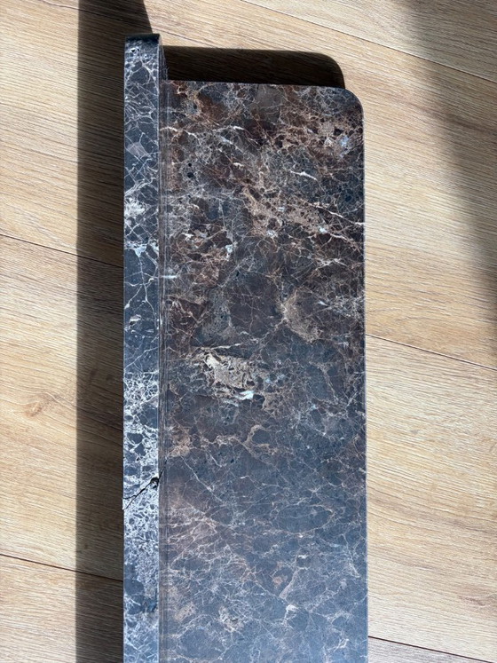 Estante de pared Bolia Aire, mármol marrón, 150 cm, Decoración de pared (foto 9 de 16)