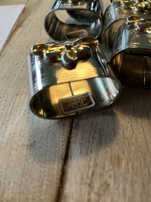 6 Vintage Silver Plated Napkin Rings