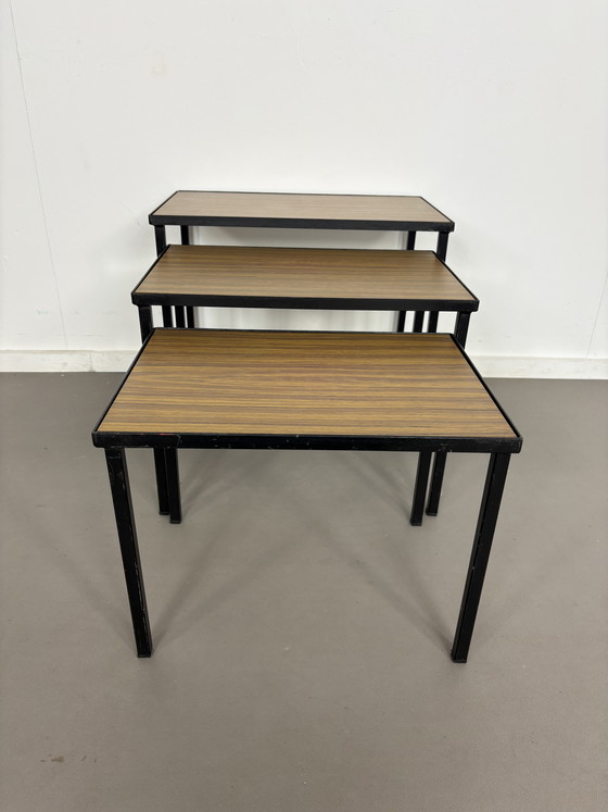 Image 1 of Vintage Artimeta Mimiset with reversible top, largest 50 cm width, 29 cm depth, 40 cm height.