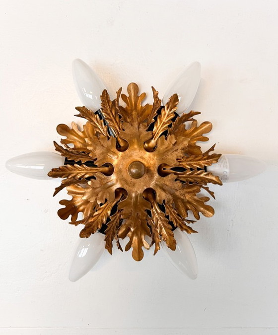 Image 1 of Florentine ceiling or wall lamp attributed to Banci Firenze, 1960s