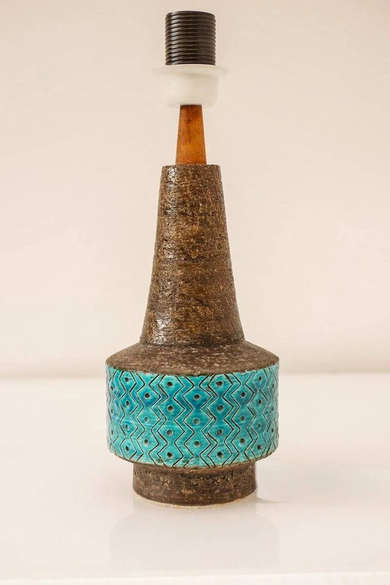 Lampe en céramique Bitossi bleu Rimini, par Aldo Londi, Italie, années 1970 – Porcelain, Ceramic (photo 4 of 18)