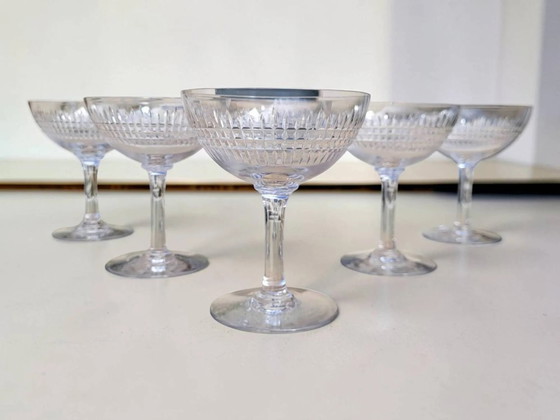 6 coppe da champagne in cristallo Baccarat / Nancy – Bicchieri e caraffe, Vetro, Art Deco (photo 11 of 11)