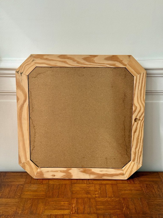 Espejo octogonal de madera clara. – Glass, Wood (photo 6 of 10)