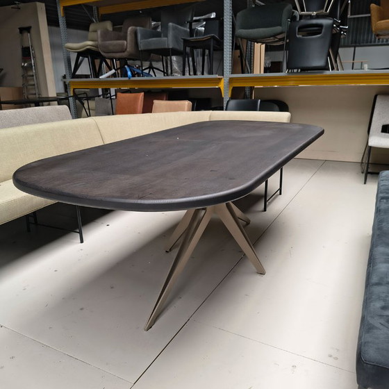 Nouveau Dining table (Leiden), Wood, Metal, Brown, Modern (photo 2 of 5)