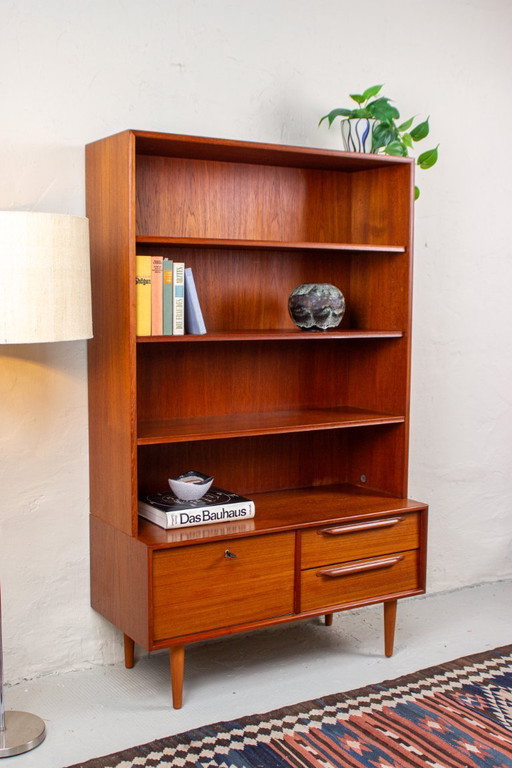 Vintage teak bookcase, highboard, sideboard, Mid Century Danish